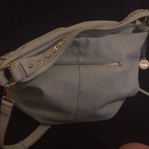 Pleather mint and gold boho bag